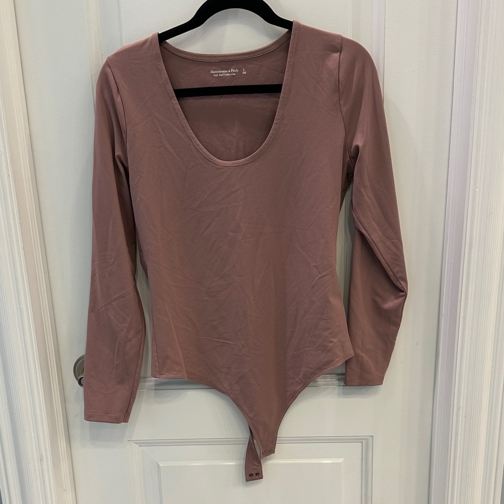 Abercrombie & Fitch Mauve Long Sleeve Bodysuit